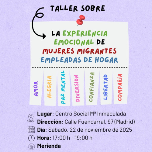 TALLER- Realidad Emocional de las Mujeres Migrantes Empleadas de Hogar-